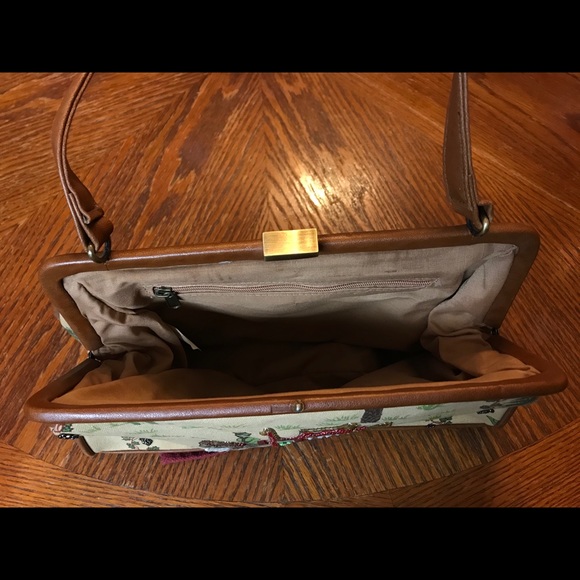 Pretty Vintage Beaded Elephant Canvas Bag! - Picture 11 of 13